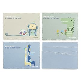 [Ilri_Ham] Cute Animal Card Case _Thin and light card case made of artificial leather , Made in Korea